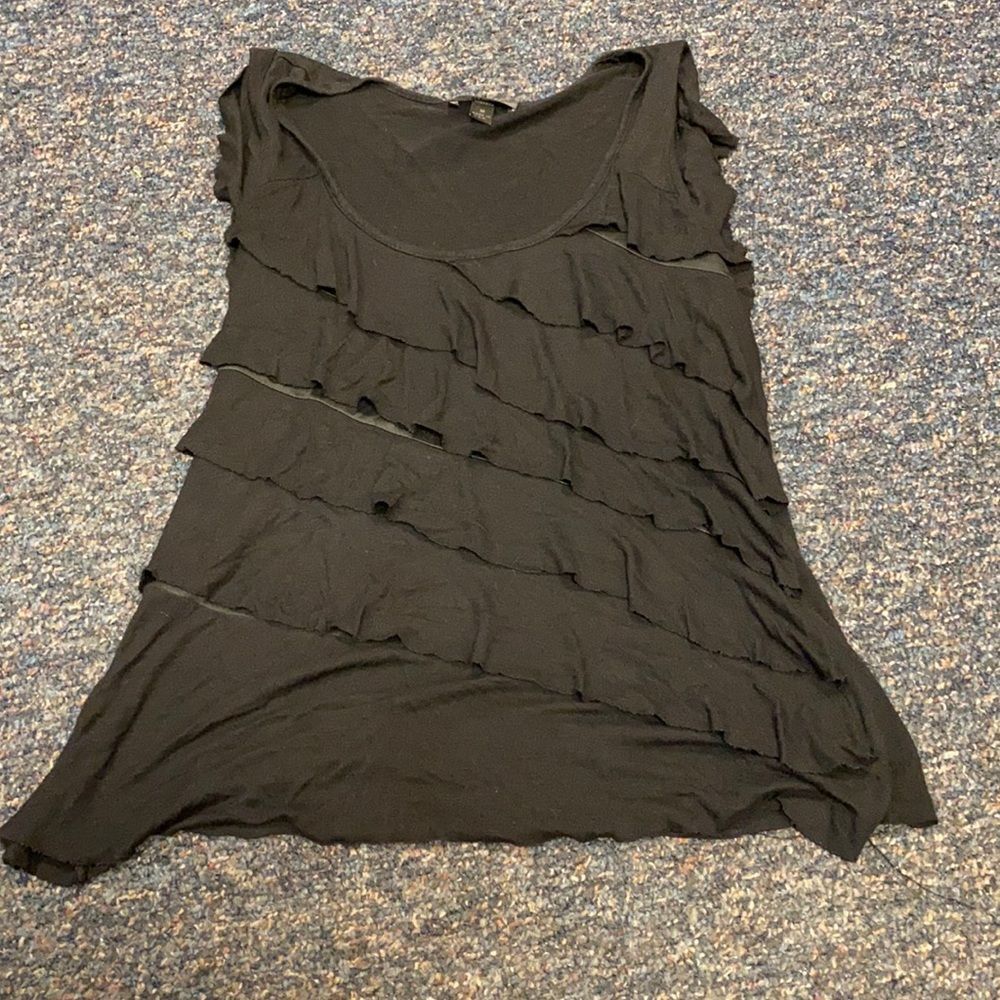 BCX Black Ruffle Top sz. M